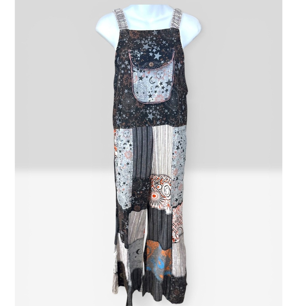 The Collection Royal Celestial Patchwork Overalls… - image 2